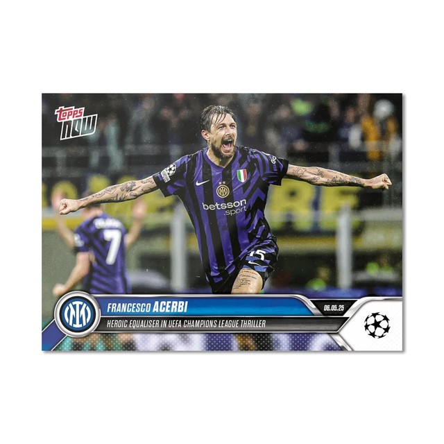 TOPPS NOW 24-2025 UCL CHAMPIONS LEAGUE #152 FRANCESCO ACERBI INTER