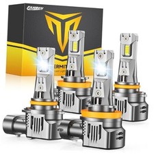 H11 9005 LED Bulbs Combo, 200,000LM Ultra Brightness, 6500K H11/H9/H8 9005/HB3
