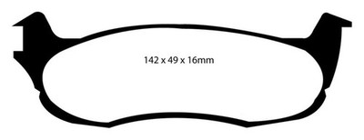 EBC Yellowstuff Rear Brake Pads for Ford F-150 & Lincoln Models - Part DP41633R