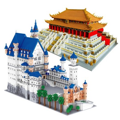 Giant Building Set New Swan Stone Castle Forbidden City Micro Building Block Toy