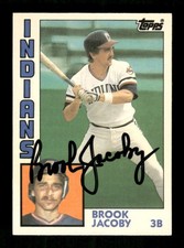 1984 Topps Traded #55T Brook Jacoby RC signed autograph  crisp black sharpie EAA
