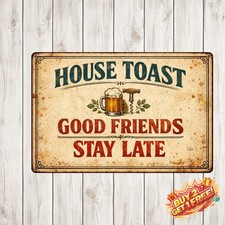 Distressed Vintage Man Cave Humor Rustic Bar Aluminum Sign 12x8