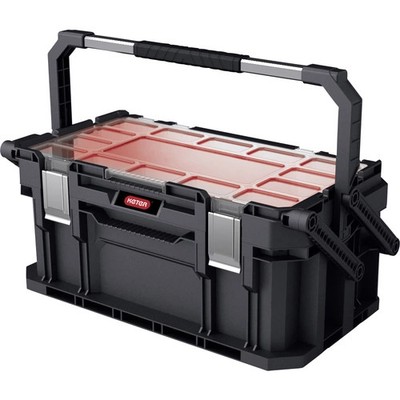 KETER CONNECT CANTILEVER TOOLBOX - BLACK/RED