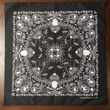 Havahank American made bandana with skull paisley made in USA scarf handkerchief