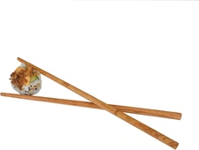 Olive Wood Chopsticks - 9". For Sushi, Asian, Chinese, Korean . Made in Tunisia.