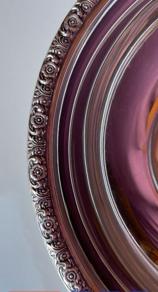 1940s Rare International Sterling Silver Bon Bon Bowl B179 Prelude Repousse Rim - Image 3 of 4