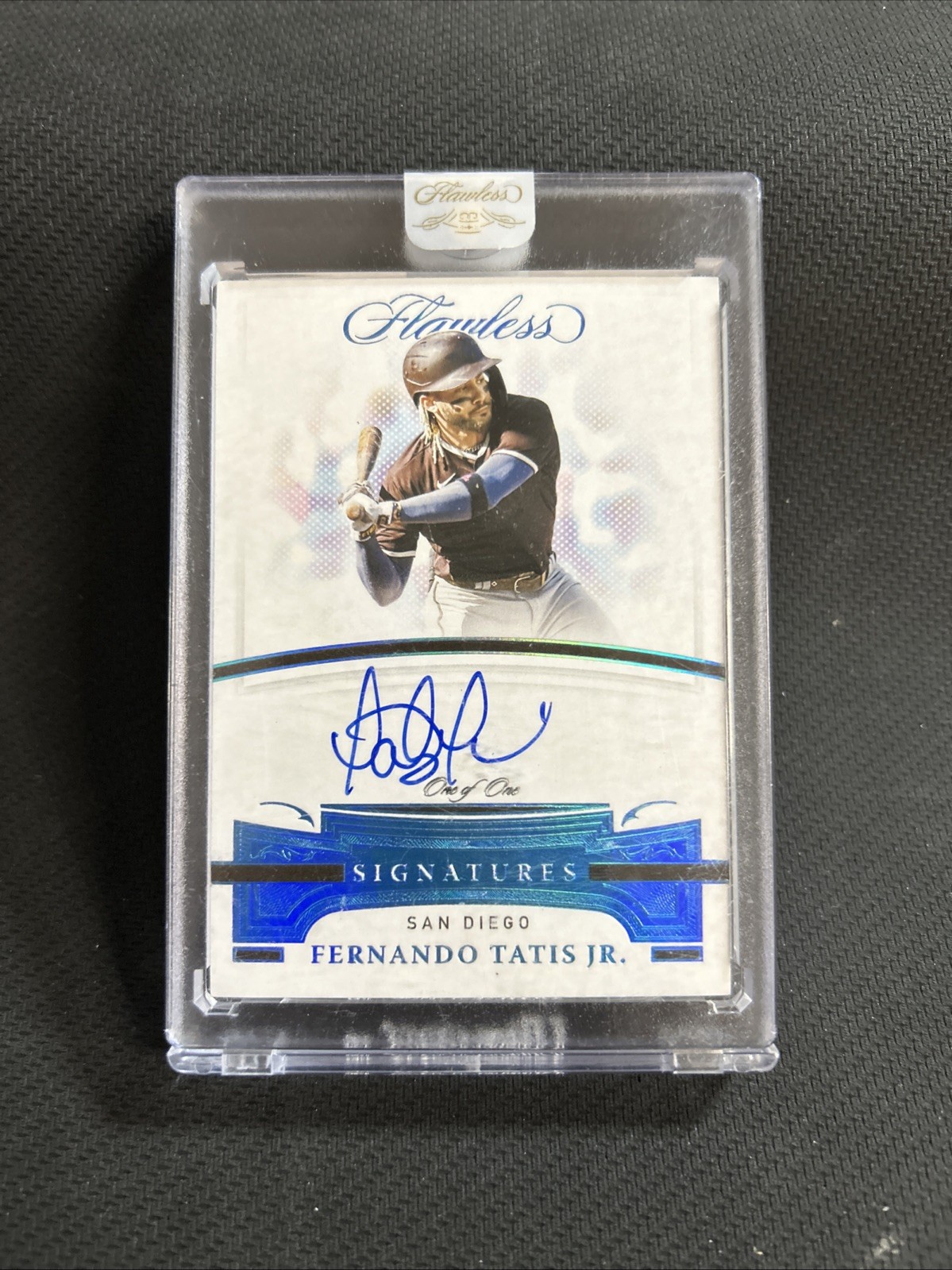 2021 Flawless Fernando Tatis Jr. Auto Platinum Holo 1/1 Encased 1 of 1 - Padres view 2