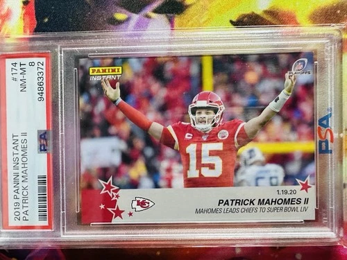 2019 Panini Instant NFL Playoffs KC Chiefs Patrick Mahomes 174 Low Pop PSA 8🔥🔥
