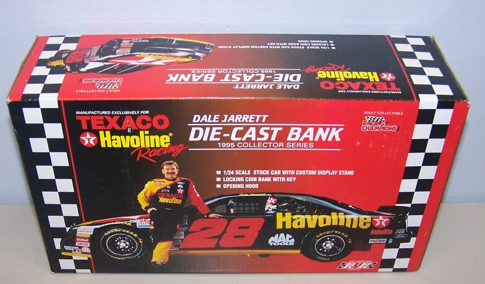 Racing Champions Dale Jarrett Die Cast Bank 1995 Collector Series 1/24 New - Image 4 of 4