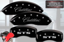 2005-2011 Cadillac Sts Je5 Front Rear Black Mgp Brake Disc Caliper Covers 4p