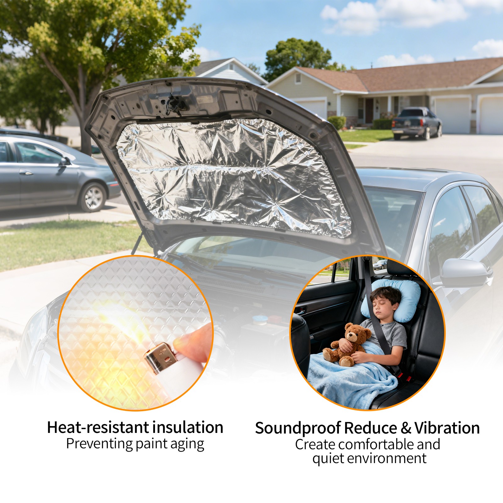 Sound Deadening Material for Cars, 2mm Auto Sound Deadening Material