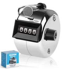 SDARMING Tally Counter, 4-Digit Clicker Counter, Metal Hand Tally Counters Cl...