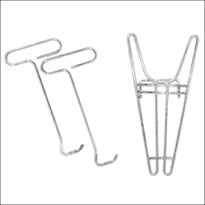 99AI Hilason Western Horse Riding Boot Hooks And Jack Nickel Plated