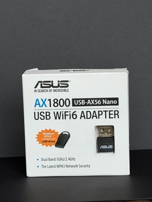 ASUS USB-AX56 Nano AX1800 WiFi 6 USB Adapter Dual Band WPA3 Free FAST Shipping!