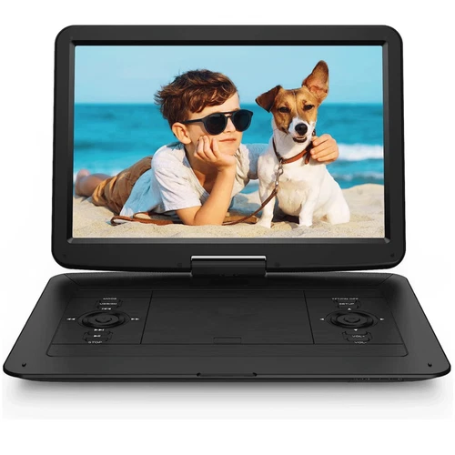 TENKER 17.9" Portable DVD Player with Rotatable Screen, Rechargeable Multimedia