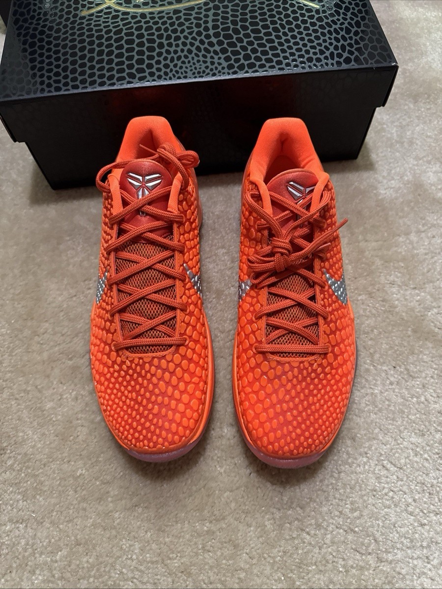 Men's Size 9.5 Nike Kobe 6 Proto Total Orange Brand New