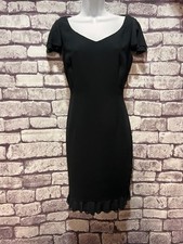 Liz Claiborne Black Short Sleeve Dress Size 8