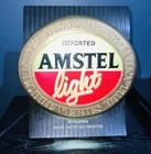 Amstel Light Lighted Imported Beer Sign 9”X10” Vintage Works