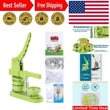 58mm Button Maker Machine - Easy-to-Use Kit with 100 Components  Circle Cutter