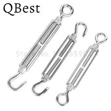 New 1PCS Hook Eye Turnbuckle Stainless Steel Wire Rope Tensioner M4-M20