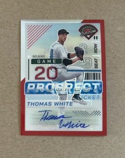 2024 Prospect Edition Baseball Thomas White Red Rookie Autograph Card #’d /199. rookie card picture
