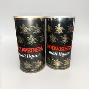 BUDWEISER MALT LIQUOR CANS (2) 1970s