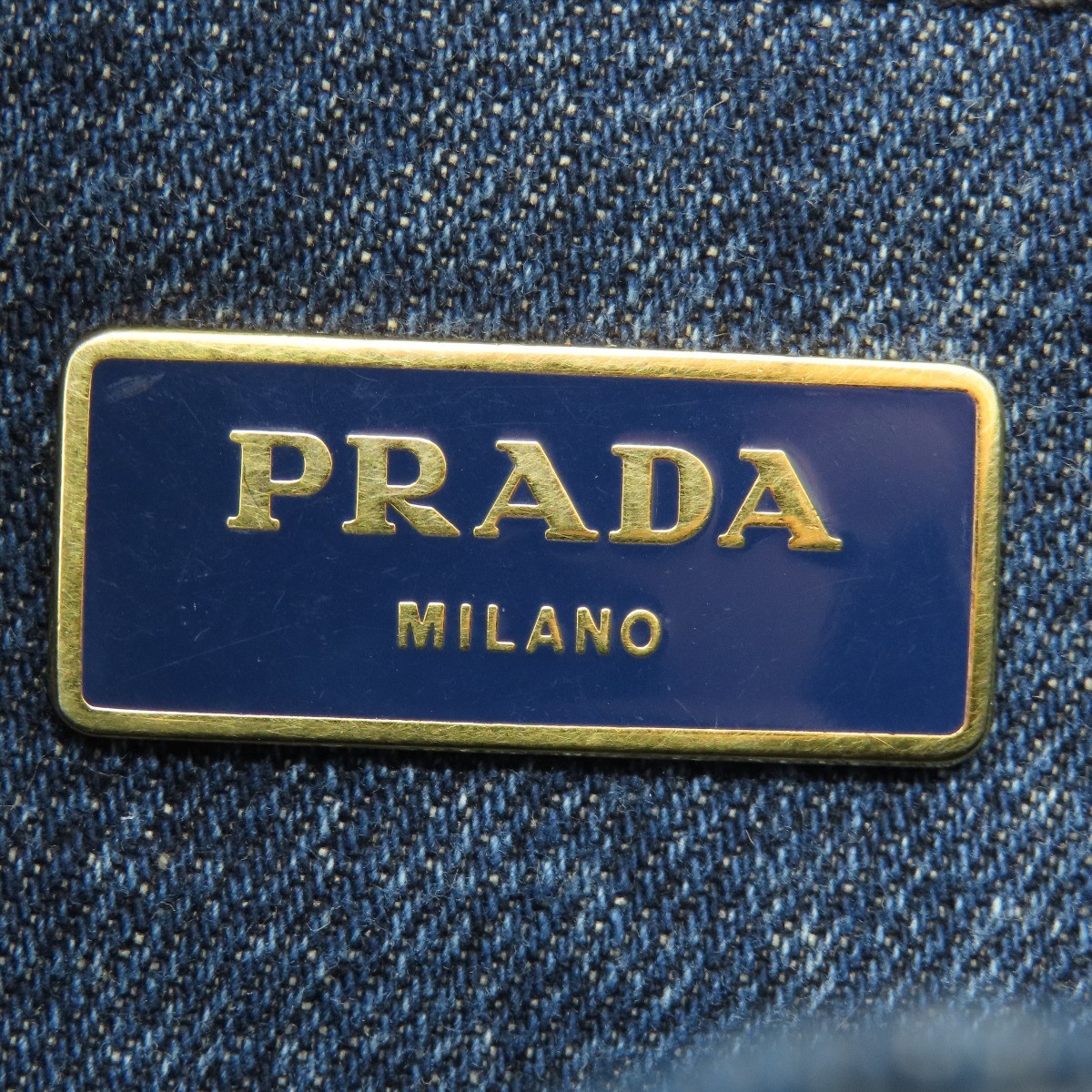 PRADA B1877B Canapa Tote Bag Denim Ladies Used from japan thumbnail 6