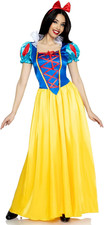 Womens Classic Snow White Set Family Friend Full Length Princess Dress