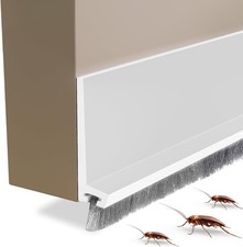 Huakaile 2 Pack Rubber Door Sweep, 39" x 2" Under Door Draft Stopper Blocker wi