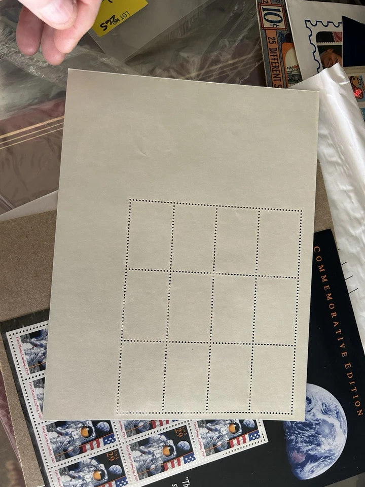 Stamps Collection Moon Landing New Uncanceled Sheet 2 Page One  Fridge Magnet - Image 2 of 3