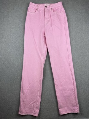 PacSun 90s Boyfriend Jeans Womens 26 Pink High Rise Relaxed Straight Leg Denim
