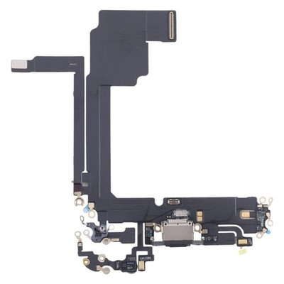 Ladebuchse Flex Kabel Ersatz für iPhone 15 Pro Max, schwarz, getestet & passend