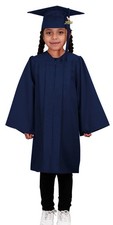 Child Matte Navy Blue Graduation Cap Gown - Preschool Kindergarten