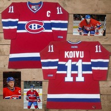 RARE VTG 2000s Saku Koivu #11 Montreal Canadiens Home CCM NHL Hockey Jersey Sz L