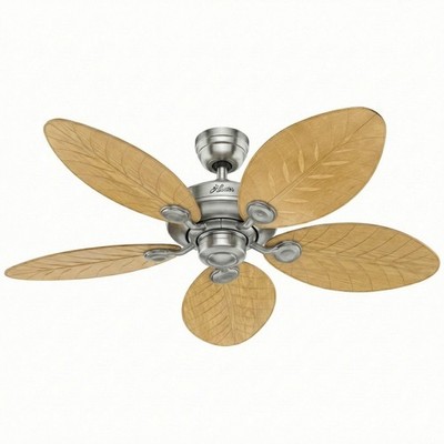 Hunter 24325 Outdoor Elements Deckenventilator Alu hellbraun Palmblatt 137 cm