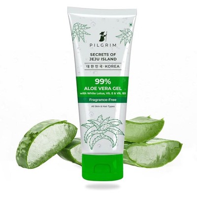 Pilgrim 99% Pure Aloe Vera Gel with Vitamin E & Vitamin B5 Face & Hair 200ml