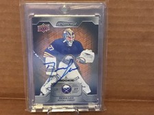 2023-24 UD Engrained Devon Levi RC #104 Sabres Oak Auto