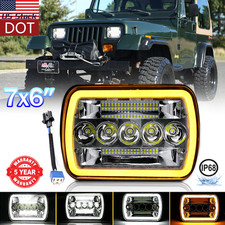 New For Jeep Wrangler Yj 1987-1995 5x7 7x6 Led Headlight High Low Beam Drl Dot New For Jeep Wrangler Yj 1987-1995 5x7 7x6 Led Headlight High Low Beam Drl Dot
