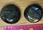 2pc Labradorite Palmstones Crystal Iridescent Colors Specimen Collectible — photo 5