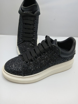Alexander Mcqueen trainers, Black Sparkly Upper, SIZE UK