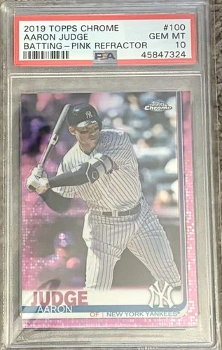 AARON JUDGE 2019 Topps Chrome #100 PSA 10 Gem Mint Pink Refractor