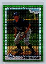 2010 Bowman Chrome #BCP174 Ryan Wiegand Prospects Green X-Fractors Rays D60