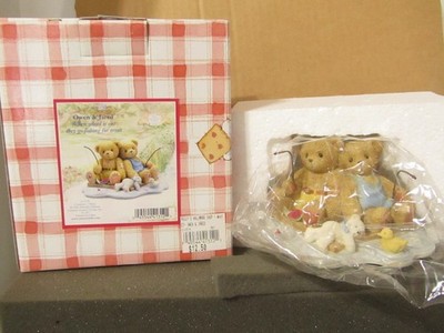 Cherished Teddies 111574 OWEN & JARED 2003 C T Club Exclusive Fishing Buddies