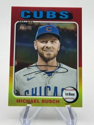 2024 Topps Heritage High Number - Michael Busch #537 Chrome /699 - Image 1 of 2