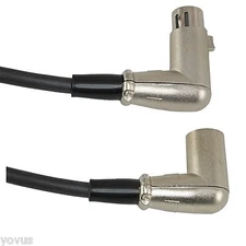 Ploynk Right angle male to female 3pin shielded XLR mic microphone audio cable