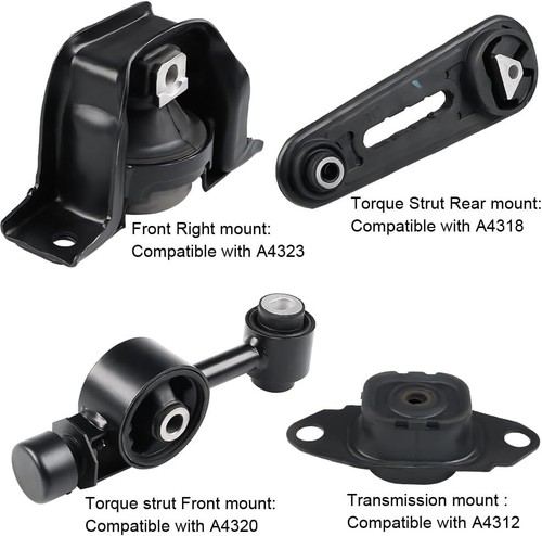 4pcs Engine Motor & Transmission Mount for Nissan Cube 2009-2014 Versa 2007-2012 - Picture 2 of 14
