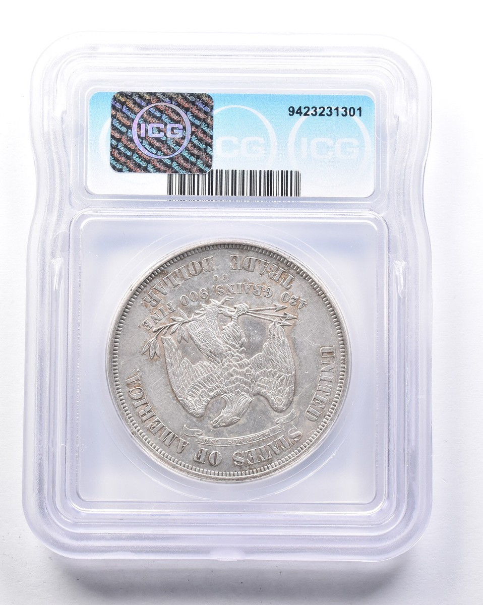 1873-CC Seated Liberty Trade Dollar Genuine ICG *0590 | eBay