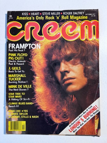 CREEM MAGAZINE OCTOBER 1977 PETER FRAMPTON SEX PISTOLS LONDON PUNK KISS - 第 1/10 張圖片