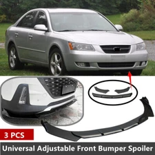 Add-on Universal Black Fit For 2006-10 Hyundai Sonata Front Lip Spoiler Splitter