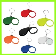 5X Folding Magnifier with Keychain  Choose Colors Loupes Magnifying Glass 2 PCS